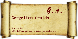 Gergelics Armida névjegykártya